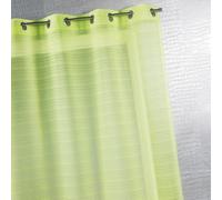 Home Maison - Voilage Fantaisie à Fines Rayures - 100% Polyester - Tamisant et Décoratif pour Salon, Chambre - Ø 4 cm Oeillets Ronds Argent - 290 x 240 cm - Vert Clair