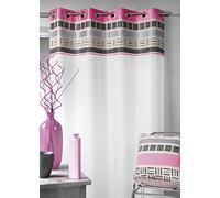 Home Maison Voilage Minuit Etamine Imprimée Petits Points Argent Gris 140x240cm
