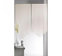 Home Maison Voilage vitrage à Passant Polyester uni Bas Pointe 60x130cm - Lot de 2 Adonis