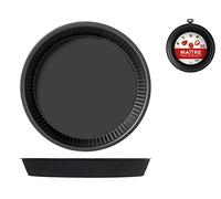 Home Maitre Moule à Tarte Anti-adhésif, 30 cm, Anthracite