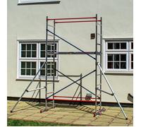 Home Master® à monter soi-même Échafaudage mural | Échafaudage en aluminium pour usage domestique | 150 kg | 4 m + 4 stabilisateurs