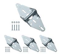 Home Master Hardware Lot de 4 charnières de porte de garage en acier robuste avec finition galvanisée - Lot de 4 charnières de rechange pour porte de garage résidentielle/commerciale
