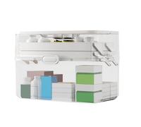 Home Medicine Organizer - Boîte de rangement pour médicaments, double couche, transparent, grande capacité, 30 x 18 x 23,5 cm