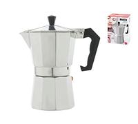 HOME Mokita Cafetière, Plastique, Argent/Noir, 6 Tasses