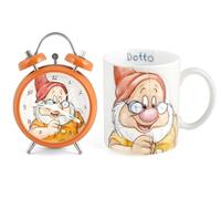 Home Nains Canal Set réveil Mug, Porcelaine, Orange, 2 unités