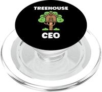Home Nature Tree House Minimalist Simple CEO Treehouse PopSockets PopGrip pour MagSafe