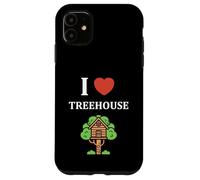 Home Nature Tree House Minimalist Simple i Love Treehouse Coque pour iPhone 11