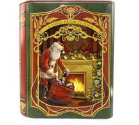 Home of Christmas Boîte de Noël, boîte à biscuits, boîte de rangement, boîte en métal, boîte de rangement pour biscuits et pain d'épices (livre de Noël 1,75 l / 15,2 x 8,8 x 17,5 cm)