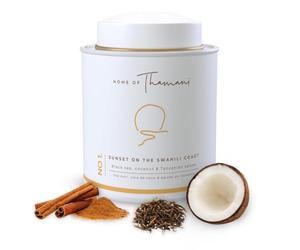 Home of Thamani - Thé Chaï Coco Épicé - Thé Noir Kényan, Noix de Coco & Épices de Tanzanie - Masala Chaï - Boîte Métal 80 g
