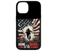 Home of The Brave. Terre des Scarred. Soldat Patriotique Coque pour iPhone 14