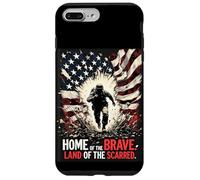 Home of The Brave. Terre des Scarred. Soldat Patriotique Coque pour iPhone 7 Plus/8 Plus