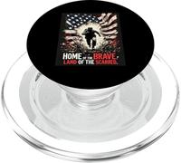 Home of The Brave. Terre des Scarred. Soldat Patriotique PopSockets PopGrip pour MagSafe