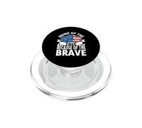 Home of The Free Because of The Brave Funny Veterans Day PopSockets PopGrip pour MagSafe