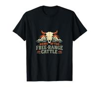 Home of The Free-Range Bovins Crâne de Vache de l'Ouest T-Shirt