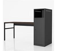 Home Office Desk Table Set/Adjustable L-Shaped Computer Desk with File Storage for Home and Commercial Uses - Black Office Desk Study Desk with Storage