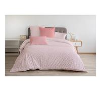 Home Passion | Housse de Couette - 3 Pièces | 100% Coton - 57 Fils | 2 Personnes - 240x260 cm | Colibri Rose POUDREE