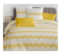 Home Passion | Housse de Couette - 3 Pièces | 100% Coton - 57 Fils | 2 Personnes - 240x260 cm | West Wide - Jaune