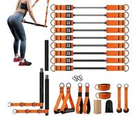 Home Pilates Bar Kit - Multifunctional Fitness Equipment | Muscle Training Equipment for Squats, Resistance Band Workout Gear for Home Gym, Beginners, Athletes, Shoulder, Neck, Core & Waist Training