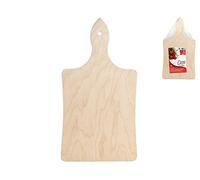 Home Planche à Découper Bois 'Classico'avec Manche Bois Beige