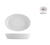 Home Plat Ovale En Ceramique Blanche 28x18x5,5 Cm