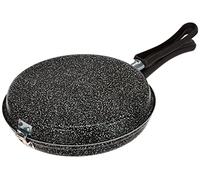 Home Poêle à Omelette, Antiadhérente, Pierre, Noir/Argent, 24 cm
