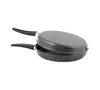 Home poêle à omelette, antiadhérente, pierre, noir/argent, 24 cm