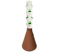 HOME POTAGER - Colonne potagère pour extérieur, Jardin Autonome hydroponique, Agriculture Verticale Hors Sol (Marron Glacé, 12 Cultures)