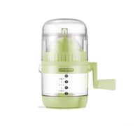 Home Presse-agrumes manuel pour fruits avec base d'ancrage en silicone et échelle de mesure en tasses et millilitres pour une précision culinaire (vert)