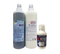 HOME PRO Kit de lavage professionnel complet Igiensoft Assouplissant Hygien Lessive Lave-linge Hygien Intensity Parfum lessive désinfectant hypoallergénique parfumé concentré