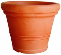 HOME-PRO ProHome 34005 Milano Pot Rond en Plastique Couleur Terre-Cuite 60 cm de diamètre Hauteur de 47 cm