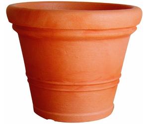 HOME-PRO ProHome 34005 Milano Pot Rond en Plastique Couleur Terre-Cuite 60 cm de diamètre Hauteur de 47 cm