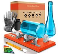 Home Pro Shop Coupe Verre Circulaire - Outil Coupe Verre pour Loisirs Créatifs - Outil Coupe Bouteille Verre de Vin ou de Bière - Kit Complet avec Gants & Accessoires de Sécurité