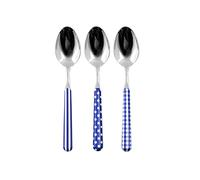 HOME Provence Lot de 6 cuillères en Acier Inoxydable, décoration Bleue