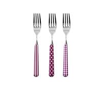 HOME Provence Lot de 6 fourchettes de Table en Acier Inoxydable, décoration Lilas