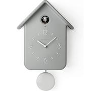 - Home, Qq Coucou Avec Pendule - Gris Clair, 24,8 X 12 X H39 Cm - 16860208
