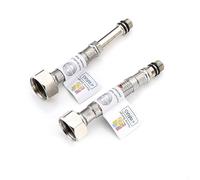 Home Range Lot de 2 connecteurs flexibles M10 x 1/2, 9 longueurs | 100 mm en acier inoxydable tressé flexible pour robinets de cuisine et lavabo monobloc, approuvé WRAS, résistant à la rouille et à la