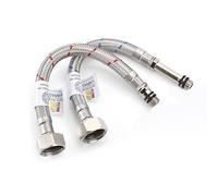 Home Range Paire de connecteurs flexibles M10 x 1/2 en acier inoxydable tressé pour robinet mitigeur monobloc de cuisine et lavabo, approuvé WRAS, résistant à la rouille et à la corrosion, raccord BSP