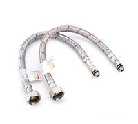 Home Range Paire de connecteurs flexibles M10 x 1/2 en acier inoxydable tressé pour robinet mitigeur monobloc de cuisine et lavabo, approuvé WRAS, résistant à la rouille et à la corrosion, raccord BSP