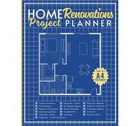 Home Renovation Project Planner: Room By Room Organizer to Design your New Home or Manage your DIY Projects by Planning, Design, Layout, Cost Pages & much more.