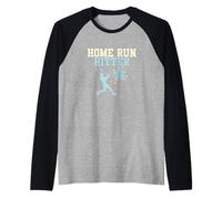 Home Run Hitter Baseball Fête d'anniversaire Slugger Manche Raglan