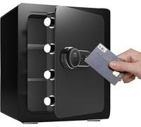 Home Safe Carte à empreintes digitales avec clavier numérique tactile et étagère amovible pour argent, bijoux, documents 45 x 38 x 30 cm