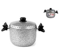 Home Salt N'Pepper Cuit-pâtes Antiadhérent, Aluminium, 4 Litres, Noir/Gris, 20 cm