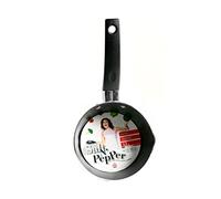 Home Salt Peper Casserole Conique avec Manche, revêtement antiadhésif, 20 cm, Plastique, Noir/Gris