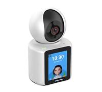 Home Secure Protect Caméra de Sécurité HSP-C1, Intérieur, Surveillance et Communication Vidéo, HD, Wi-FI, Écran Tactile, Design Moderne, Rotation Motorisée, Appels Vidéo Bidirectionnels