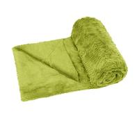 Home Soft Things Boon à Chevrons brossé Couvre-lit avec Imitation Fourrure Sherpa Dos, Dark Citron, 50" x 60"