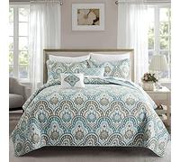 Home Soft Things Couvre-lit en Polyester mélangé, Bleu Sarcelle, 309,9 x 269,2 cm