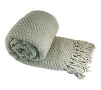 Home Soft Things Jeté de lit en tweed argenté, 127 x 152,4 cm, super doux, confortable, chaud, confortable, respirant pour salon, chaise, canapé, lit, canapé, chambre à coucher, décoration d'intérieur