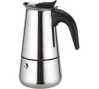 HOME SOLAZZIA Cafetière italienne en acier inoxydable pour expresso 2/4/6/9 tasses, compatible avec gaz, vitrocéramique et cuisinière électrique. Usage domestique et bureau. Cafetière Moka (6 tasses)