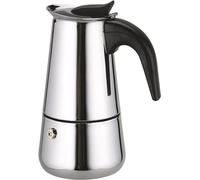 HOME SOLAZZIA Cafetière italienne en acier inoxydable pour expresso 2/4/6/9 tasses, compatible avec gaz, vitrocéramique et cuisinière électrique. Usage domestique et bureau. Cafetière Moka (6 tasses)