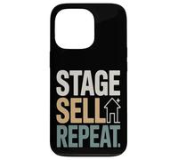 Home Staging Realtor Stage Vendre Répéter Citation Coque pour iPhone 13 Pro